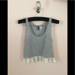 Gray Crop Top